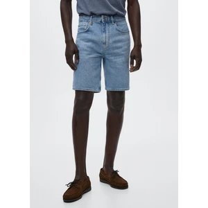 Man Normal Kesim Denim Bermuda Şort