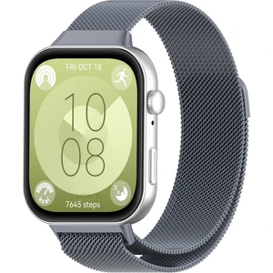 Huawei Watch Fit 3 Uyumlu Paslanmaz Hasır Örgü Metal Milano Kordon Strap