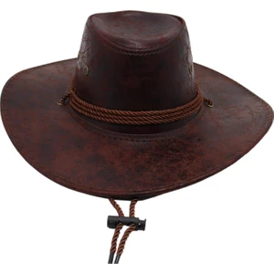 Batı Kovboy Şapkası Kostüm Sahne Seyahat Balıkçılık Kahve Için Hafif Sunhat (Yurt Dışından)