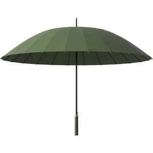 24 Kaburgalı Büyük Rüzgar Geçirmez Şemsiye - Siyah (Yurt Dışından)