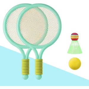 Çocuklar Badminton Tenis Raketleri Top Seti Plaj Bahçe Spor Oyun Oyuncaklar Turuncu (Yurt Dışından)
