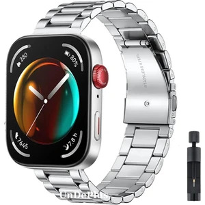 Huawei Watch Fit 4/Fit 4 Pro/Fit 3 Kordon Klipsli Metal Kordon 04 +Kısaltma Aparatı (Fit/Fit2 Uyumlu Değildir)