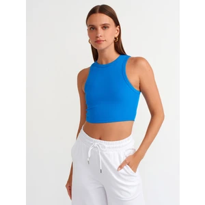 20820 Dikiş Efektli Crop Top-Saks