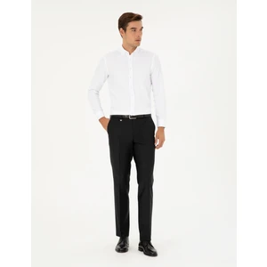 Pierre Cardin Erkek Siyah Slim Fit Yünlü Kumaş Pantolon 50297474-VR046