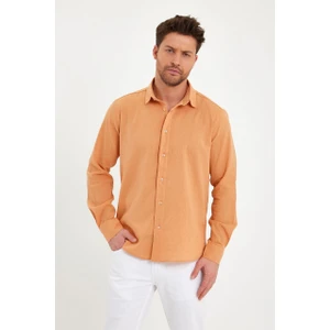 Kırışık Kumaş Slim Fit Likralı Uzun Kollu Gömlek 2403015