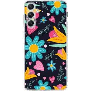 Printify Samsung Galaxy A34 ile Uyumlu 1mm Slim Fit Retro Colors 1 Baskılı Şeffaf Silikon Kılıf