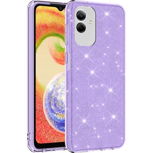 Techno Guru Samsung Galaxy A04 Simli ve Parlak Şık Shining Premium Silikon Kılıf