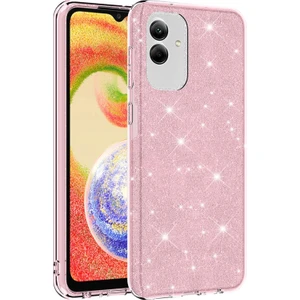 Techno Guru Samsung Galaxy A04 Simli ve Parlak Şık Shining Premium Silikon Kılıf