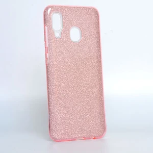 Techno Guru Samsung Galaxy A30 Simli ve Parlak Şık Shining Premium Silikon Kılıf