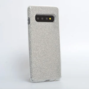 Techno Guru Samsung Galaxy S10 Simli ve Parlak Şık Shining Premium Silikon Kılıf