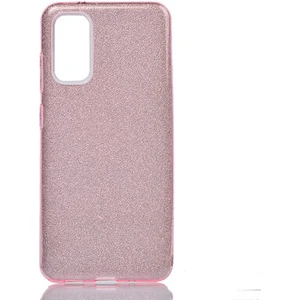 Techno Guru Samsung Galaxy S20 Simli ve Parlak Şık Shining Premium Silikon Kılıf