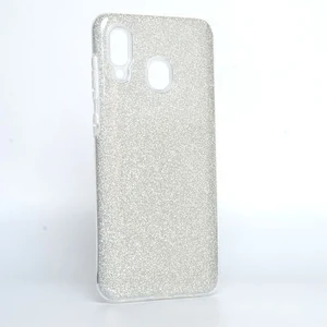 Techno Guru Samsung Galaxy A20 Simli ve Parlak Şık Shining Premium Silikon Kılıf