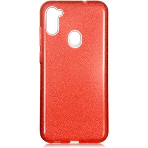 Techno Guru Samsung Galaxy M11 Simli ve Parlak Şık Shining Premium Silikon Kılıf