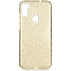Techno Guru Samsung Galaxy M11 Simli ve Parlak Şık Shining Premium Silikon Kılıf