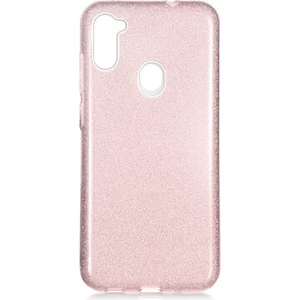 Techno Guru Samsung Galaxy M11 Simli ve Parlak Şık Shining Premium Silikon Kılıf
