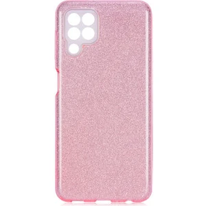 Techno Guru Samsung Galaxy M32 Simli ve Parlak Şık Shining Premium Silikon Kılıf