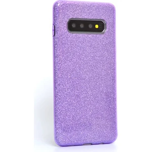 Techno Guru Samsung Galaxy S10 Plus Simli ve Parlak Şık Shining Premium Silikon Kılıf
