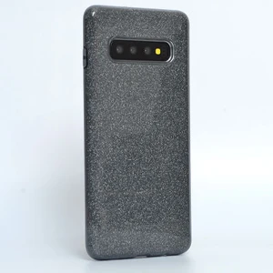 Techno Guru Samsung Galaxy S10 Plus Simli ve Parlak Şık Shining Premium Silikon Kılıf
