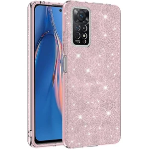 Techno Guru Redmi Note 12 Pro 4g Simli ve Parlak Şık Shining Premium Silikon Kılıf