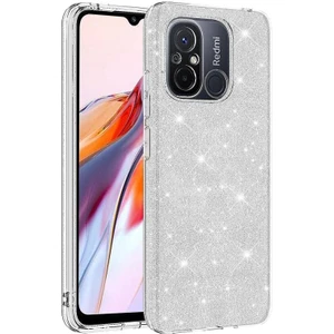 Techno Guru Redmi 12C Simli ve Parlak Şık Shining Premium Silikon Kılıf