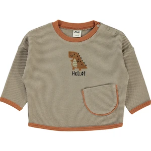 Civil Baby Erkek Bebek Sweatshirt 6-18 Ay Koyu Bej