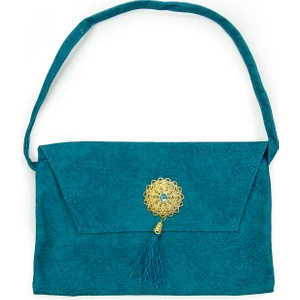 Nubuk Orta Boy Kuranı Kerim Taşıma Çantası Mavi