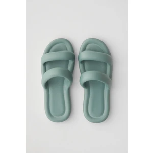 Arina Mavi Çift Bant Eva Yazlık Plaj - Günlük Platform Terlik