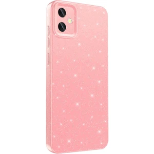 Bilişim Aksesuar Galaxy A05 Uyumlu Sah Kılıf Kamera Korumalı Simli Lüks Zore Koton Kapak-Pembe