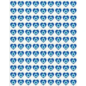 Kalpli Nazar Boncuğu Sticker Seti Göz Okul Ödül Öğretmen Etiketi Evil Eye Stickers NSTI0154