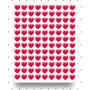 Neşeli Kalpler Sticker Seti Öğretmen Kalp Ödül Etiketi Okul Sevgililer Günü Valentines Day NSTI0053