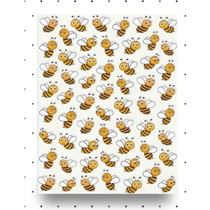 Sevimli Arılar Sticker Seti Çalışkan Arı Ödül Etiketi Bal Arısı Çıkartma Etiket NSTI0012