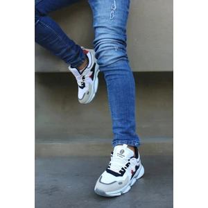 Runner Beyaz Lacivert Ortopedik Günlük Garantili Yürüyüş Koşu Sneaker Spor Ayakkabı RUNNER-1987