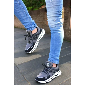 Runner Füme Beyaz Ortopedik Günlük Garantili Yürüyüş Koşu Sneaker Spor Ayakkabı RUNNER-1987
