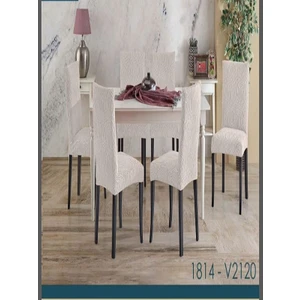 ASY Collection Jakarli, Elastik Tam Kaplamalı Sandalye Kılıfı, Örtüsü (Adet : 6 )