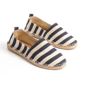 Mubiano Summer Erkek Jüt Taban Keten Lacivert/beyaz Espadril -MSSR3535-LB