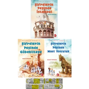 Şifrelerin Peşinde İstanbul - Şifrelerin Peşinde Göbeklitepe - Şifrelerin Peşinde Maviye Yolculuk 3 Kitap - Hasan Topdemir - Matematik Öğreten Cetvel