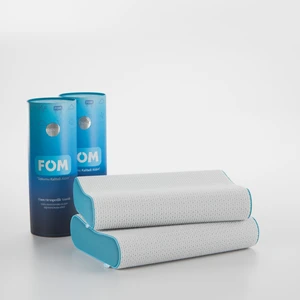 FOM 2'li Flex Tam Ortopedik Visco Konforlu Uyku Yastık Kampanyası, Ortopedik, 60 X 40 X 14/11, Açık Mavi