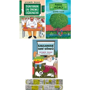 Dünyanın En Önemli Öğrencisi - Para Ağacı - Babaannem Geri Döndü 3 Kitap - Şermin Yaşar - Cetvel