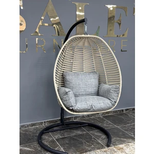 Tek Kişilik  Bahçe & Balkon Salıncağı Krem