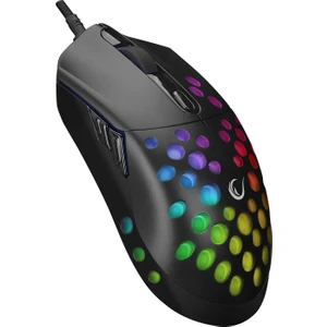 SMX-R66 Rocket Ultra Hafif Siyah Rgb Ledli 12000DPI Gaming Oyuncu Mouse