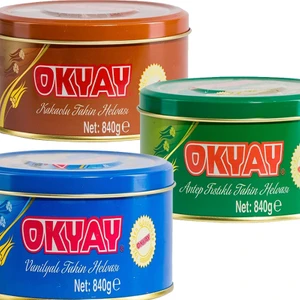 X1 Kakaolu x 1 Vanilyalı x 1 Fıstıklı Teneke Kutu Helva 840 gr