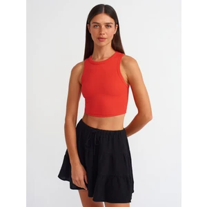 20820 Dikiş Efektli Crop Top-K.kırmızı