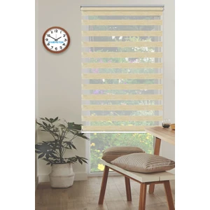 Soft Bamboo Krem Beyaz Kırçıllı Zebra Perde ( Etek Düz )