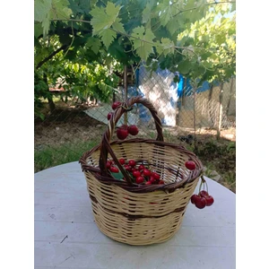 Kamış El Örgü Piknik Sepeti Organizer