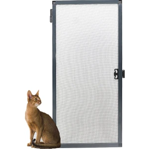Menteşeli Pencere Kedi Sinekliği Yırtılmaz Telli (Pet Tül) Sineklik Antrasit, 70x130 İstenilen ölçüde