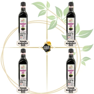 Baştan Yöresel Doğal Köy Yapımı Karadut Özü 4 Adet (4x700gr)