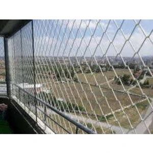 Ünal File 6 mm 2,50 x 7 Metre Balkon Güvenlik Filesi Çocuk Emniyet Ağı Merdiven Güvenlik Filesi 6 mm