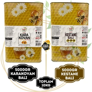 Baştan Yöresel 5kg Teneke Kestane + 5kg Teneke Karakovan (Toplam 10kg)