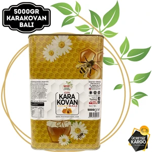 Baştan Yöresel 5kg Teneke Karakovan Süzme Balı (Gezdirilen Kovan)