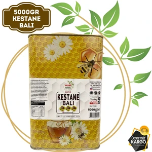Baştan Yöresel 5kg Teneke Kestane Balı (Acımsı Değildir)